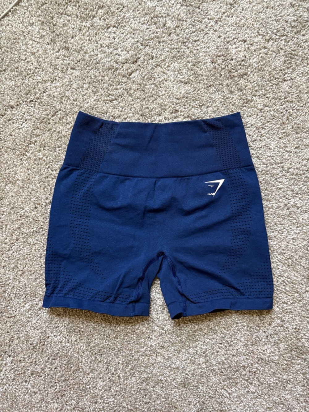 Gymshark Navy Seamless High-Waist Shorts